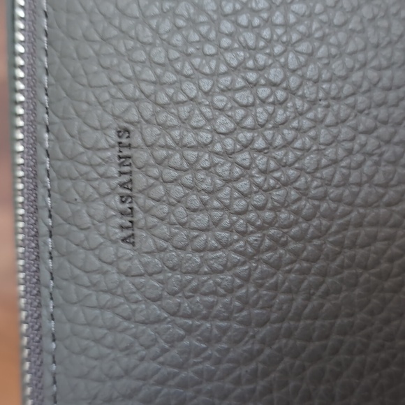 All Saints Kita Leather Stormy Grey Double Strap Crossbody Bag Nwt ❤️ - Picture 6 of 12